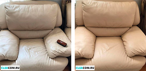 Химчистка кожаного дивана